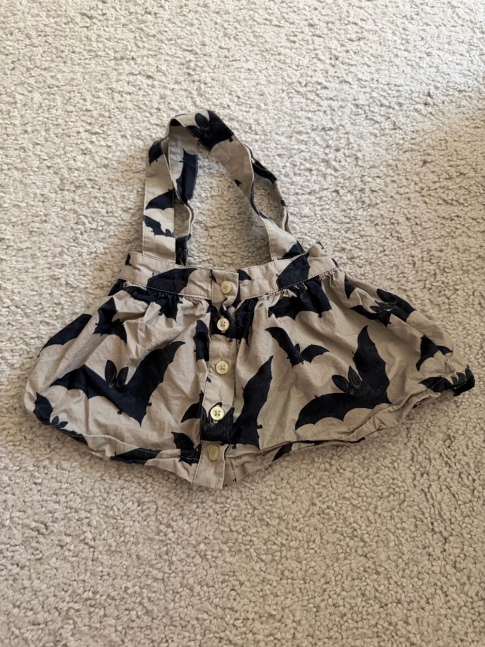 Kate Quinn Bat Print Suspender Dress 12-18 Months Halloween Toddler